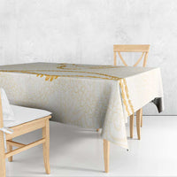 Aloha Lei Mikioi Tablecloth Gold Polynesian Tribal Tatau Pattern LT9 - Polynesian Pride