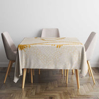 Aloha Lei Mikioi Tablecloth Gold Polynesian Tribal Tatau Pattern LT9 - Polynesian Pride