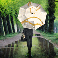 Aloha Lei Mikioi Umbrella Gold Polynesian Tribal Tatau Pattern - Polynesian Pride