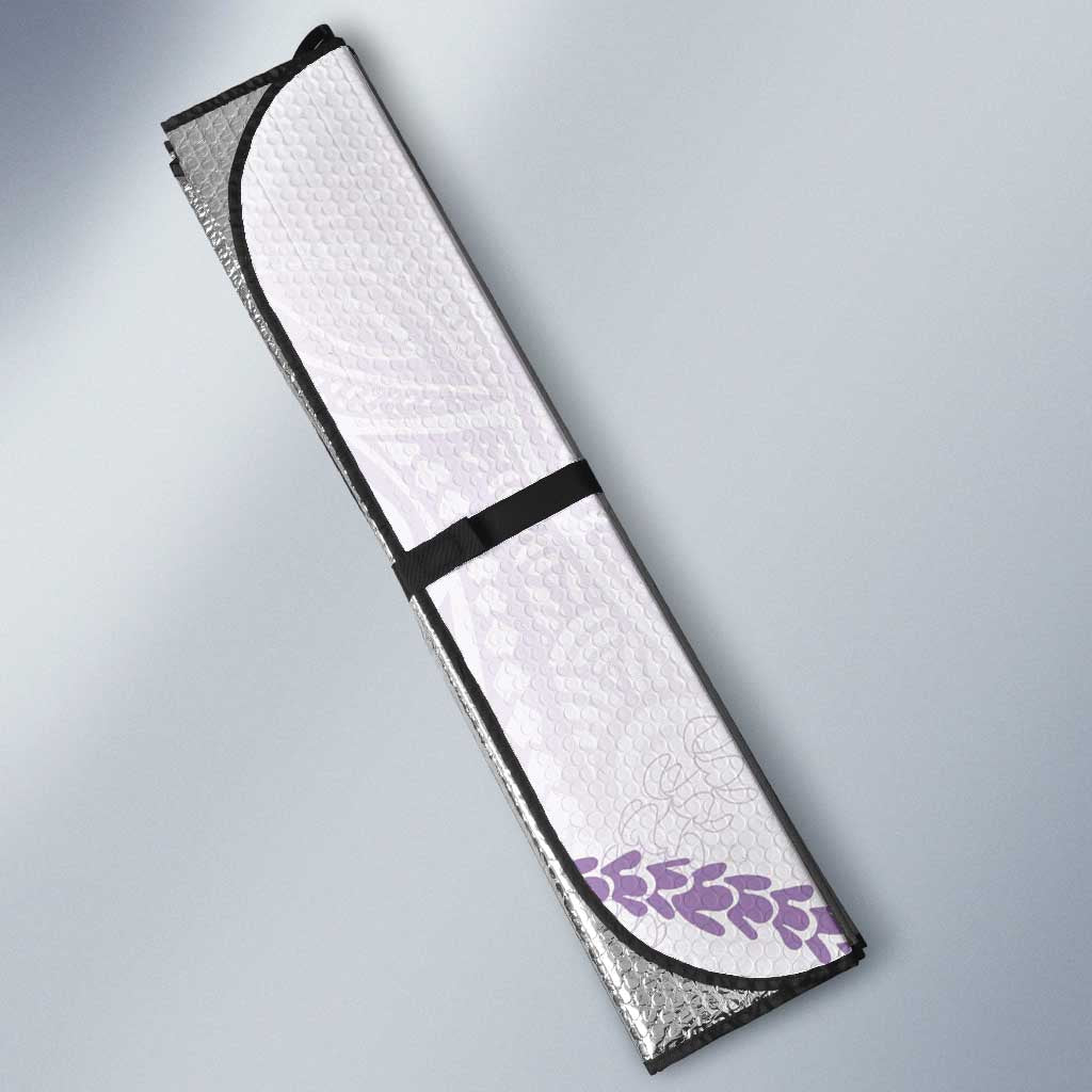 Aloha Lei Mikioi Auto Sun Shade Purple Polynesian Tribal Tatau Pattern - Polynesian Pride