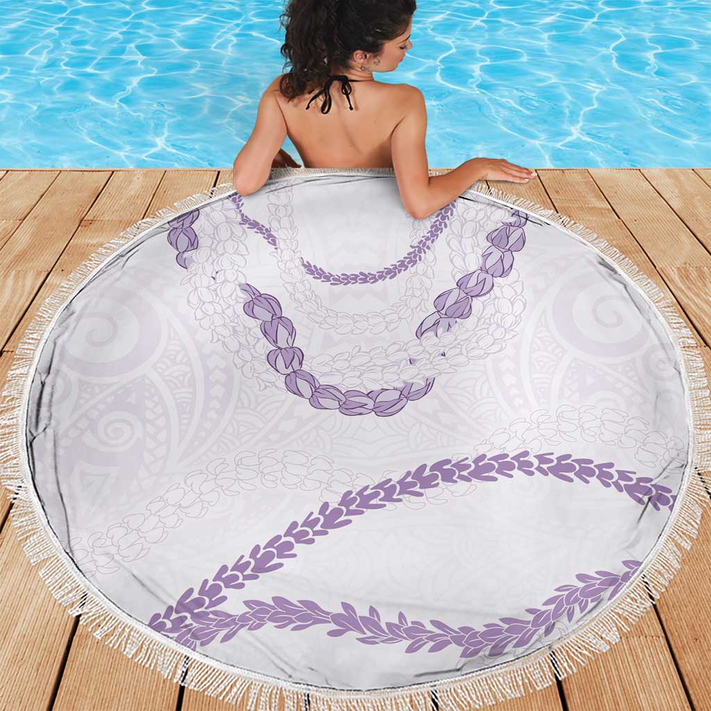 Aloha Lei Mikioi Beach Blanket Purple Polynesian Tribal Tatau Pattern