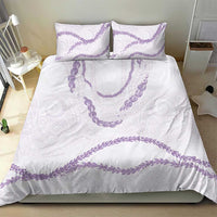 Aloha Lei Mikioi Bedding Set Purple Polynesian Tribal Tatau Pattern