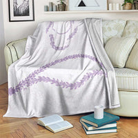 Aloha Lei Mikioi Blanket Purple Polynesian Tribal Tatau Pattern