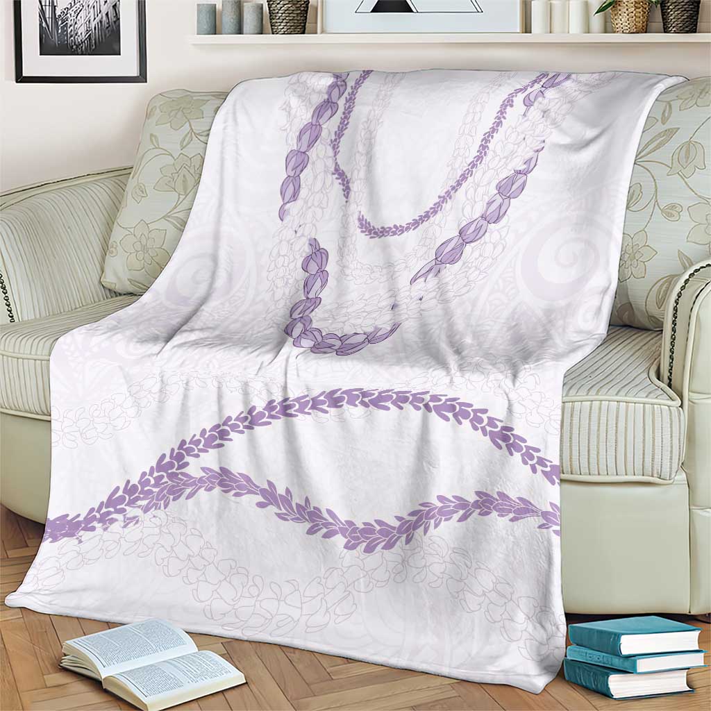 Aloha Lei Mikioi Blanket Purple Polynesian Tribal Tatau Pattern