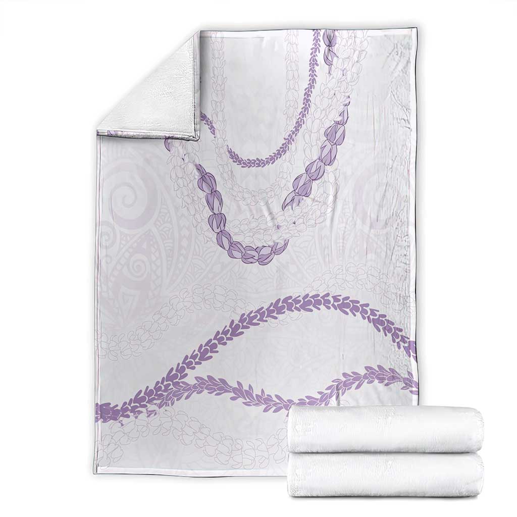 Aloha Lei Mikioi Blanket Purple Polynesian Tribal Tatau Pattern