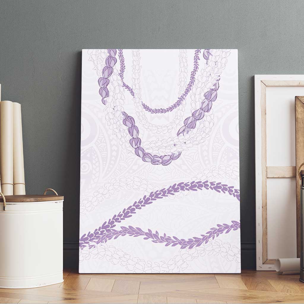 Aloha Lei Mikioi Canvas Wall Art Purple Polynesian Tribal Tatau Pattern