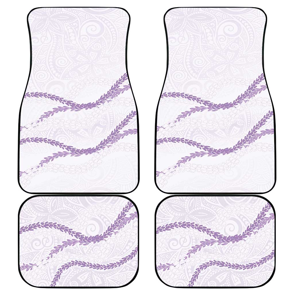 Aloha Lei Mikioi Car Mats Purple Polynesian Tribal Tatau Pattern LT9 - Polynesian Pride