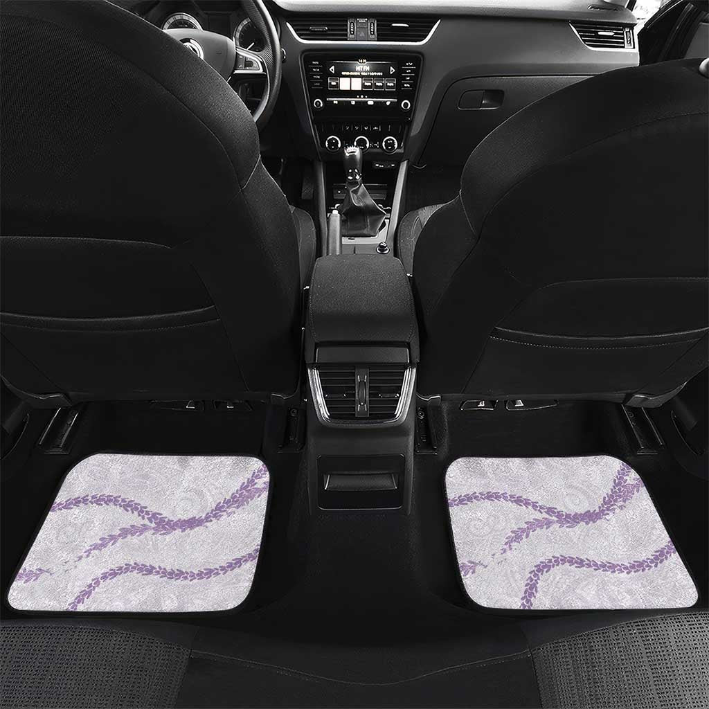 Aloha Lei Mikioi Car Mats Purple Polynesian Tribal Tatau Pattern LT9 Set 2pcs - Back Purple - Polynesian Pride