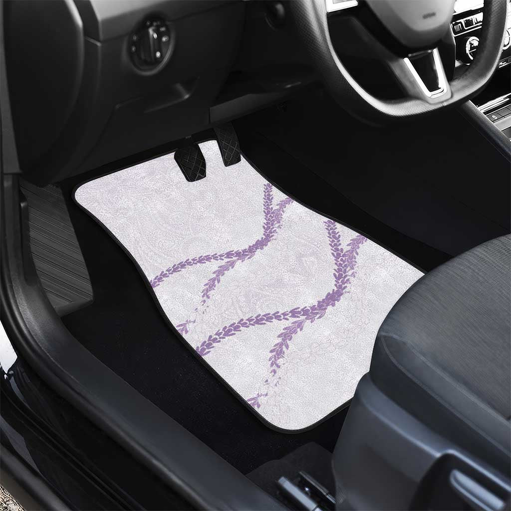 Aloha Lei Mikioi Car Mats Purple Polynesian Tribal Tatau Pattern LT9 - Polynesian Pride