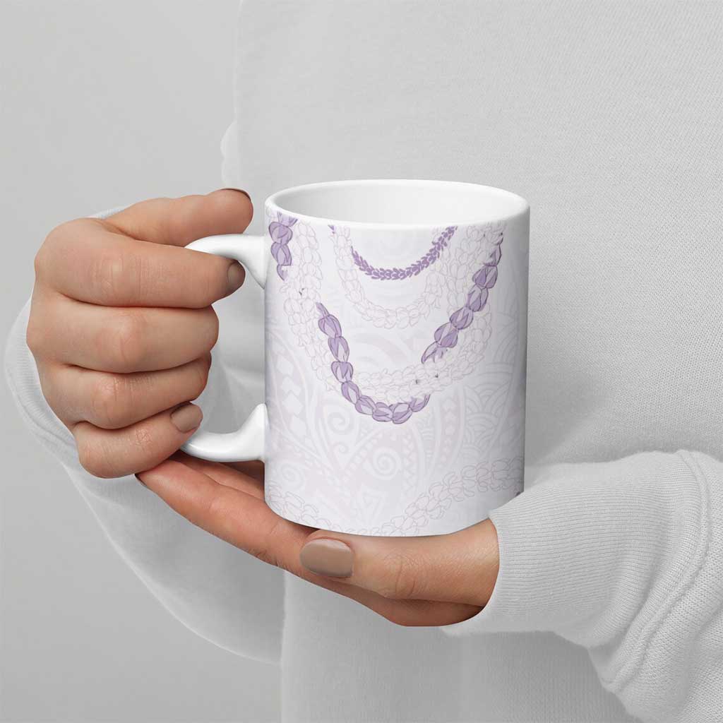 Aloha Lei Mikioi Ceramic Mug Purple Polynesian Tribal Tatau Pattern - Polynesian Pride