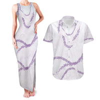 Aloha Lei Mikioi Couples Matching Tank Maxi Dress and Hawaiian Shirt Purple Polynesian Tribal Tatau Pattern LT9 Purple - Polynesian Pride