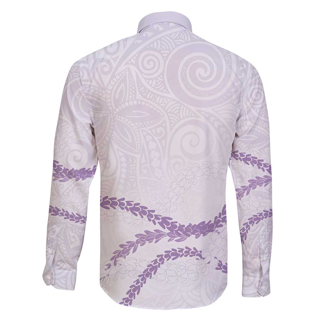 Aloha Lei Mikioi Family Matching Mermaid Dress and Hawaiian Shirt Purple Polynesian Tribal Tatau Pattern LT9 - Polynesian Pride