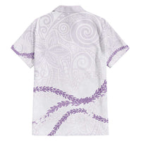 Aloha Lei Mikioi Family Matching Summer Maxi Dress and Hawaiian Shirt Purple Polynesian Tribal Tatau Pattern LT9 - Polynesian Pride