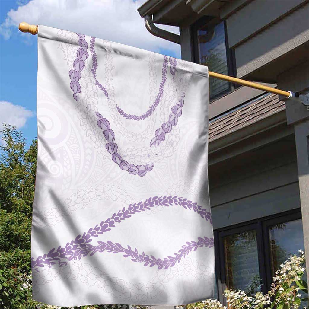 Aloha Lei Mikioi Garden Flag Purple Polynesian Tribal Tatau Pattern