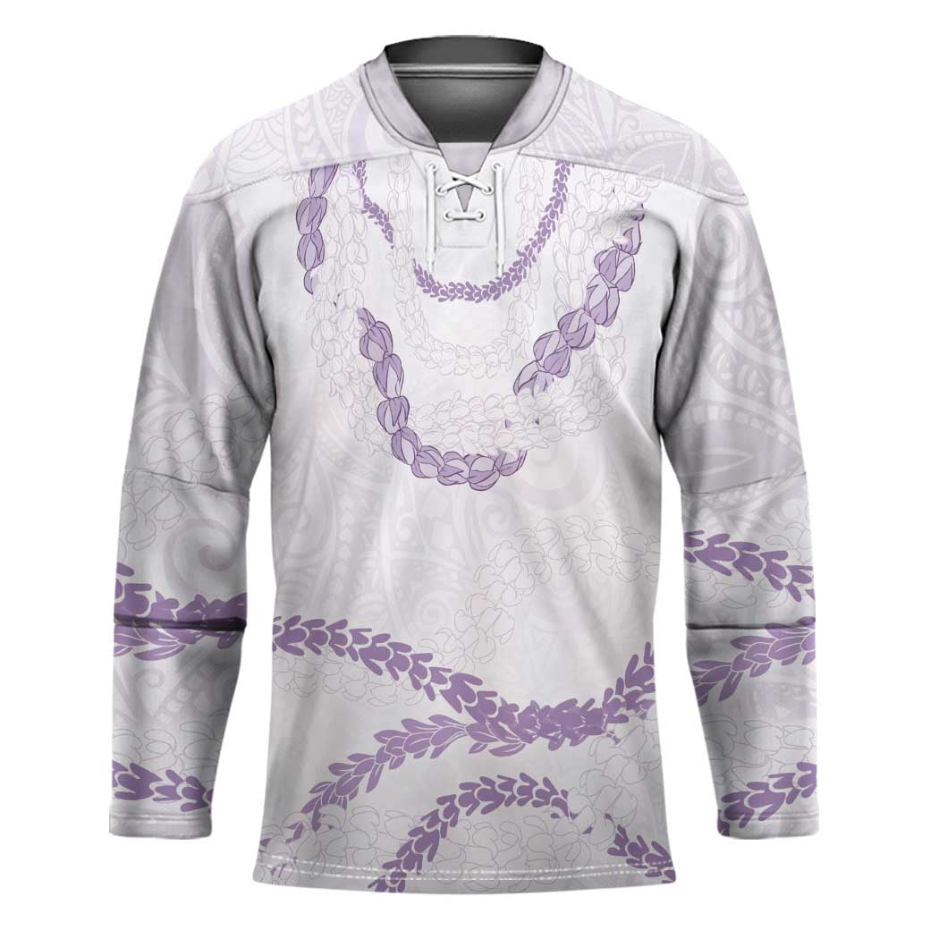 Aloha Lei Mikioi Hockey Jersey Purple Polynesian Tribal Tatau Pattern LT9 Unisex Purple - Polynesian Pride