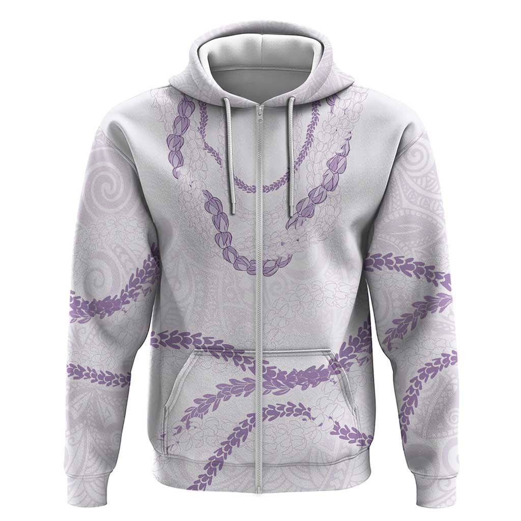 Aloha Lei Mikioi Hoodie Purple Polynesian Tribal Tatau Pattern