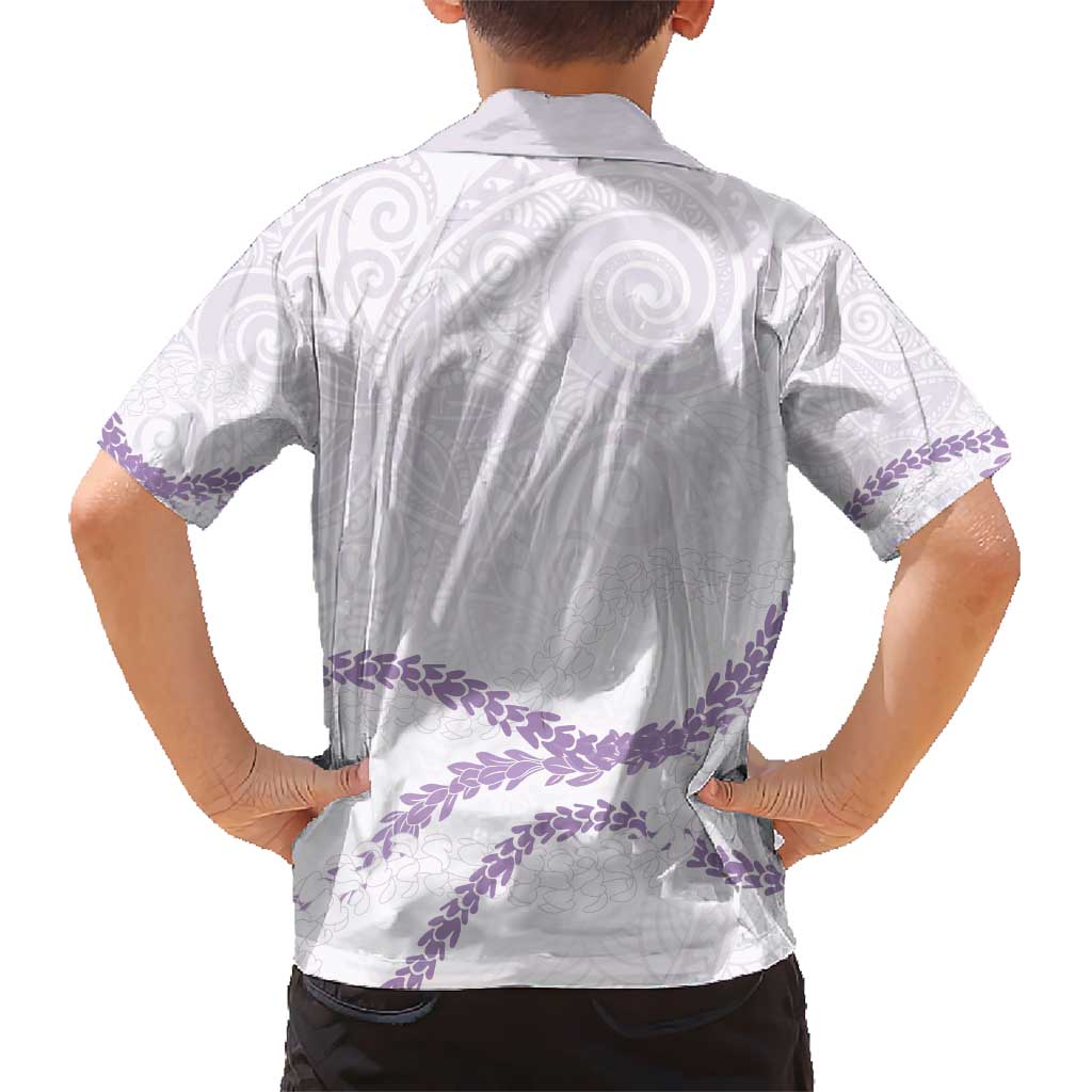 Aloha Lei Mikioi Kid Hawaiian Shirt Purple Polynesian Tribal Tatau Pattern LT9 - Polynesian Pride