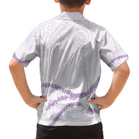 Aloha Lei Mikioi Kid Hawaiian Shirt Purple Polynesian Tribal Tatau Pattern LT9 - Polynesian Pride