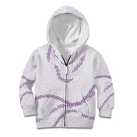 Aloha Lei Mikioi Kid Hoodie Purple Polynesian Tribal Tatau Pattern