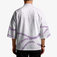 Aloha Lei Mikioi Kimono Purple Polynesian Tribal Tatau Pattern - Polynesian Pride