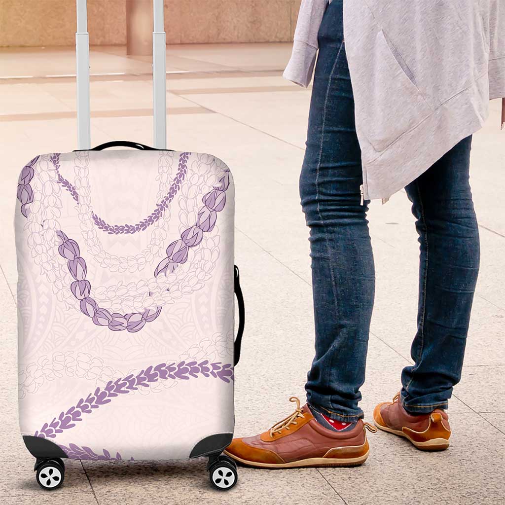 Aloha Lei Mikioi Luggage Cover Purple Polynesian Tribal Tatau Pattern