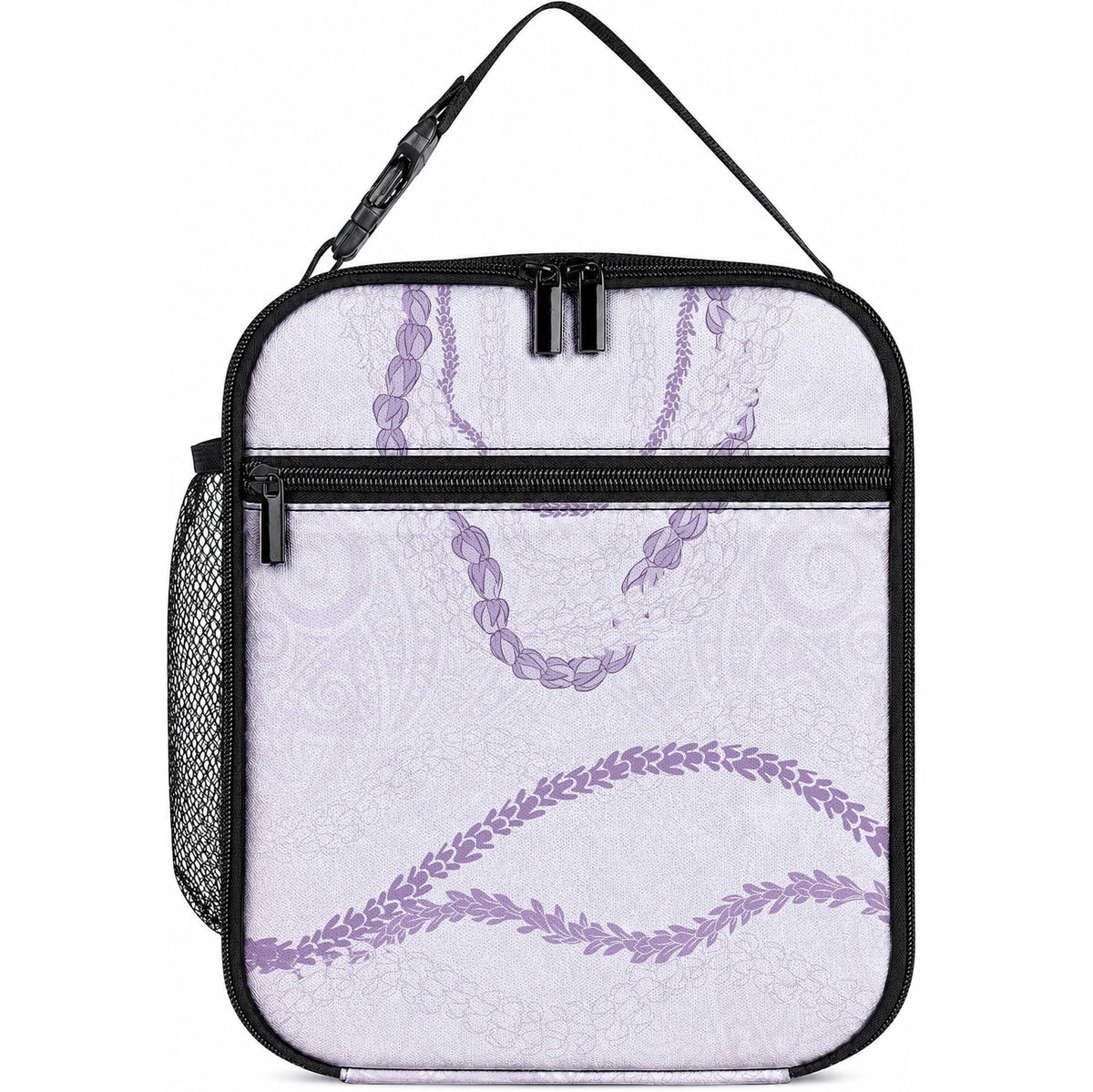 Aloha Lei Mikioi Lunch Bag Purple Polynesian Tribal Tatau Pattern LT9 10.2 × 8.3 × 4.3 inch Purple - Polynesian Pride