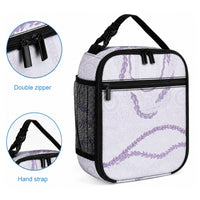 Aloha Lei Mikioi Lunch Bag Purple Polynesian Tribal Tatau Pattern LT9 - Polynesian Pride
