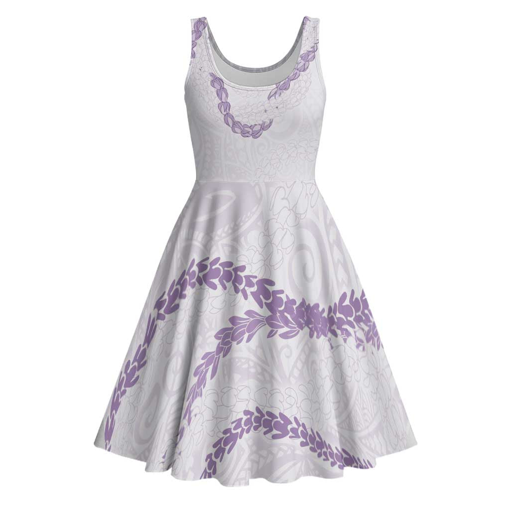 Aloha Lei Mikioi Midi Dress Purple Polynesian Tribal Tatau Pattern LT9 Purple - Polynesian Pride