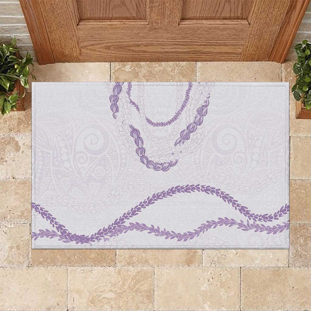 Aloha Lei Mikioi Rubber Doormat Purple Polynesian Tribal Tatau Pattern LT9 Purple - Polynesian Pride