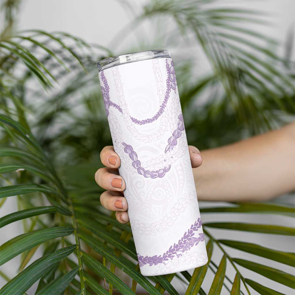 Aloha Lei Mikioi Skinny Tumbler Purple Polynesian Tribal Tatau Pattern LT9 - Polynesian Pride