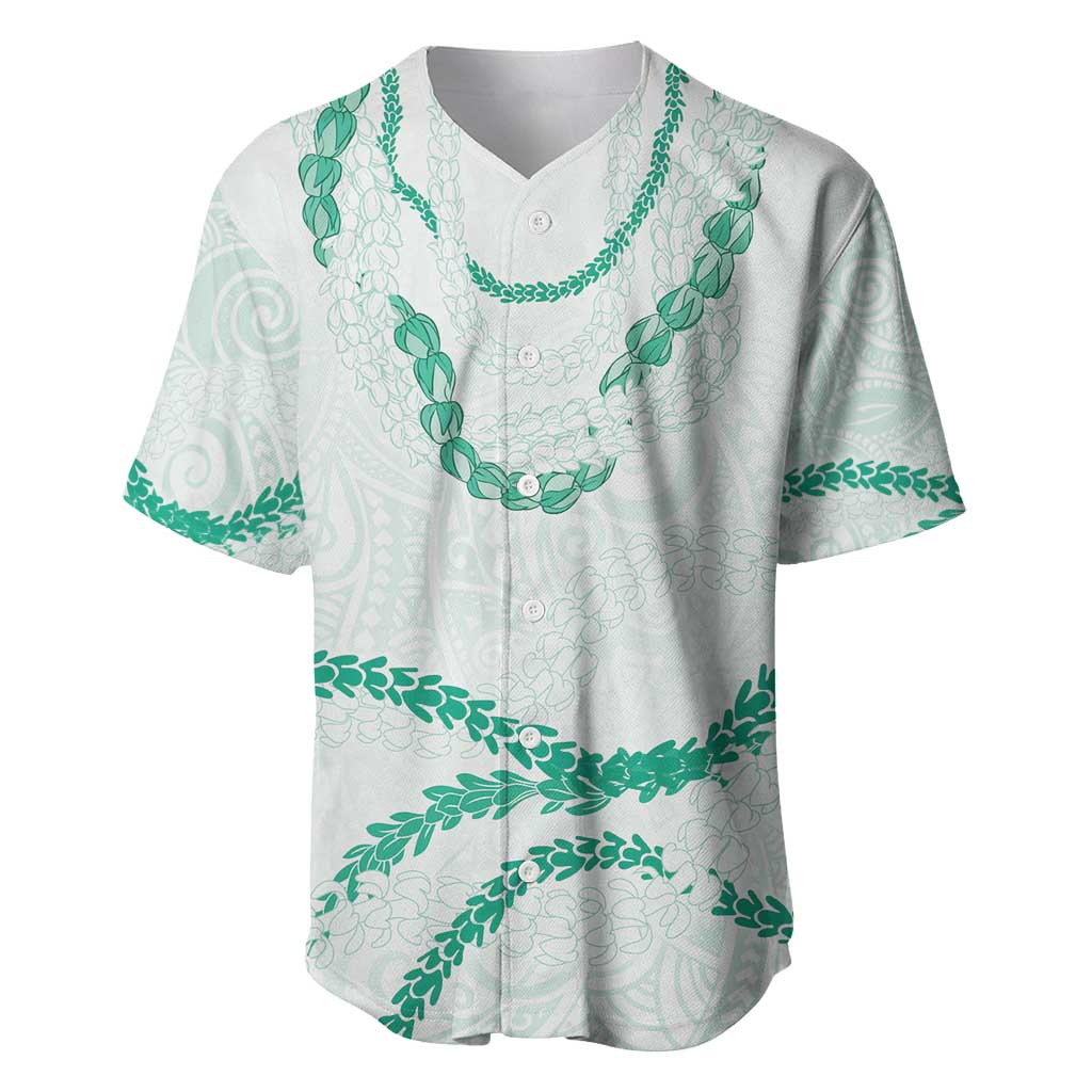 Aloha Lei Mikioi Baseball Jersey Sage Green Polynesian Tribal Tatau Pattern LT9 Green - Polynesian Pride