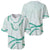 Aloha Lei Mikioi Baseball Jersey Sage Green Polynesian Tribal Tatau Pattern
