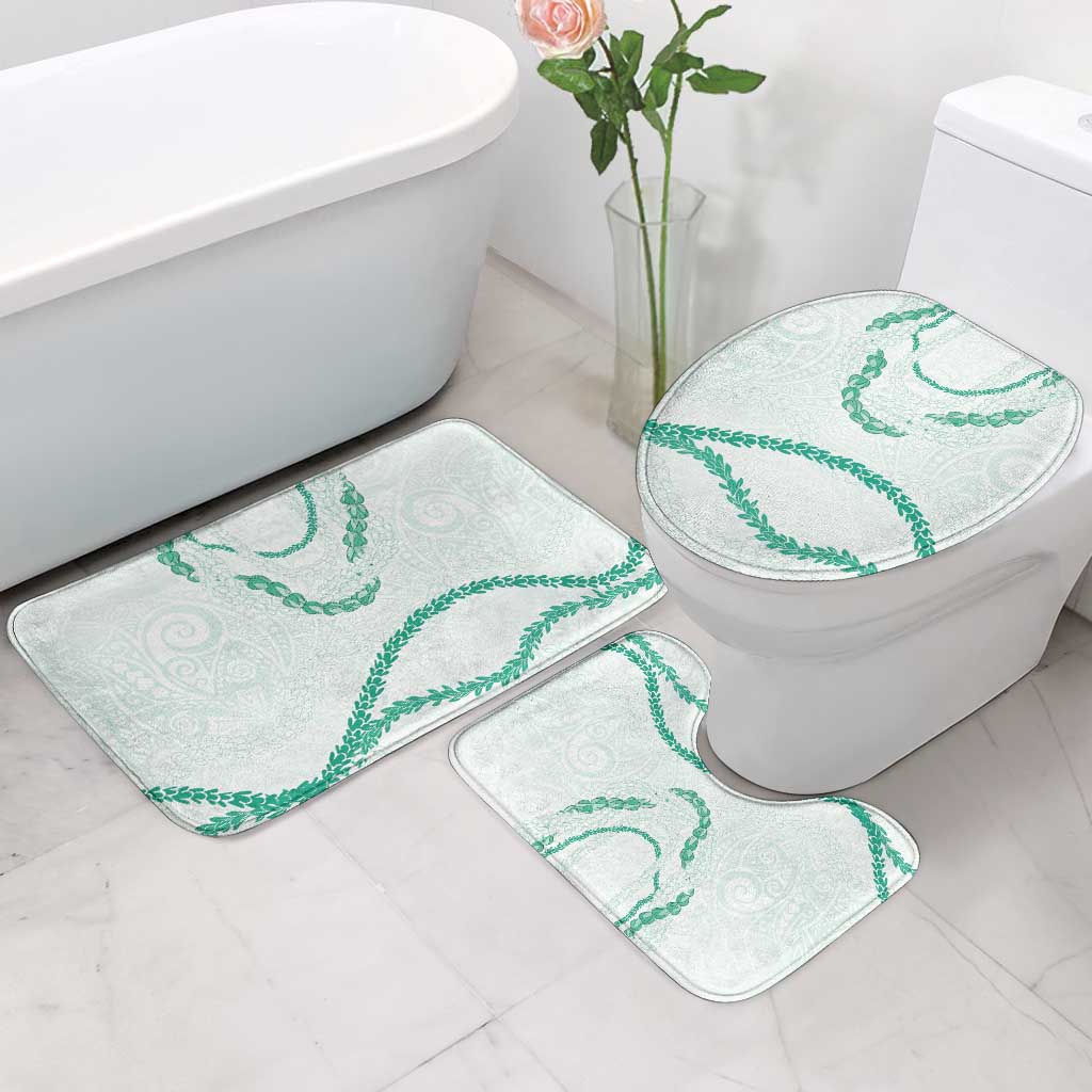 Aloha Lei Mikioi Bathroom Set Sage Green Polynesian Tribal Tatau Pattern - Polynesian Pride