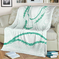 Aloha Lei Mikioi Blanket Sage Green Polynesian Tribal Tatau Pattern