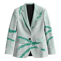 Aloha Lei Mikioi Blazer Sage Green Polynesian Tribal Tatau Pattern LT9 Unisex Green - Polynesian Pride