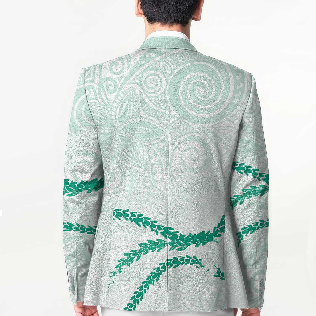 Aloha Lei Mikioi Blazer Sage Green Polynesian Tribal Tatau Pattern LT9 - Polynesian Pride