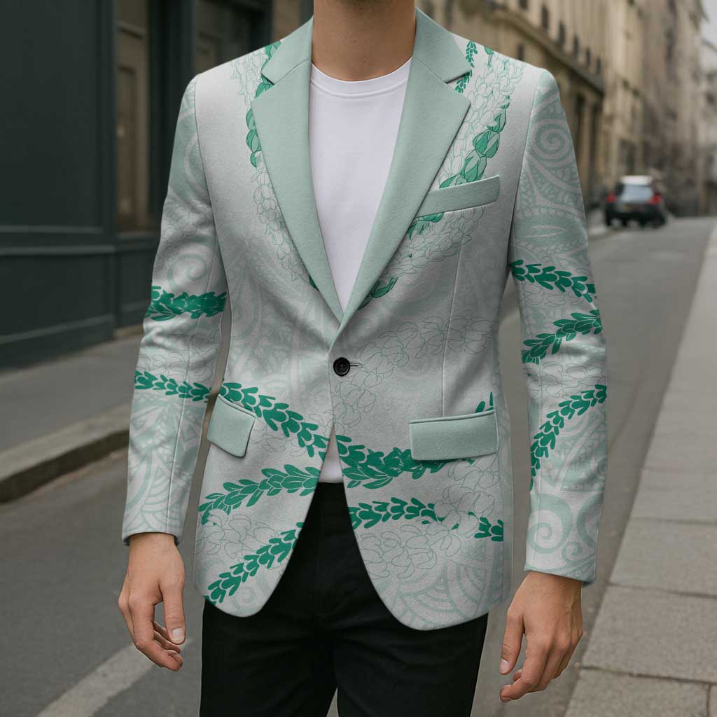 Aloha Lei Mikioi Blazer Sage Green Polynesian Tribal Tatau Pattern LT9 - Polynesian Pride