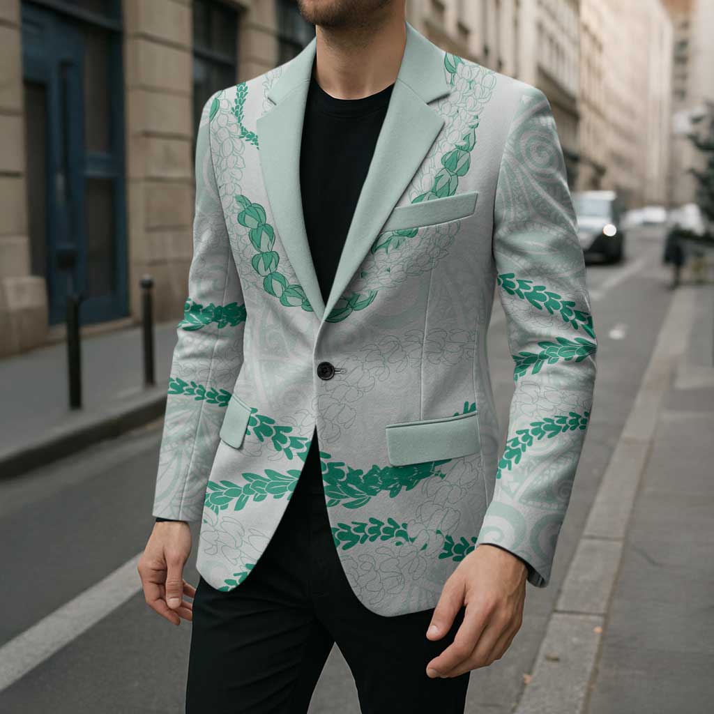 Aloha Lei Mikioi Blazer Sage Green Polynesian Tribal Tatau Pattern LT9 - Polynesian Pride