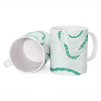 Aloha Lei Mikioi Ceramic Mug Sage Green Polynesian Tribal Tatau Pattern - Polynesian Pride