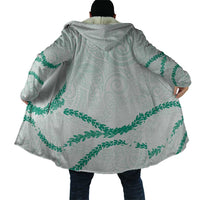 Aloha Lei Mikioi Cloak Sage Green Polynesian Tribal Tatau Pattern - Polynesian Pride