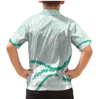 Aloha Lei Mikioi Family Matching Mermaid Dress and Hawaiian Shirt Sage Green Polynesian Tribal Tatau Pattern LT9 - Polynesian Pride