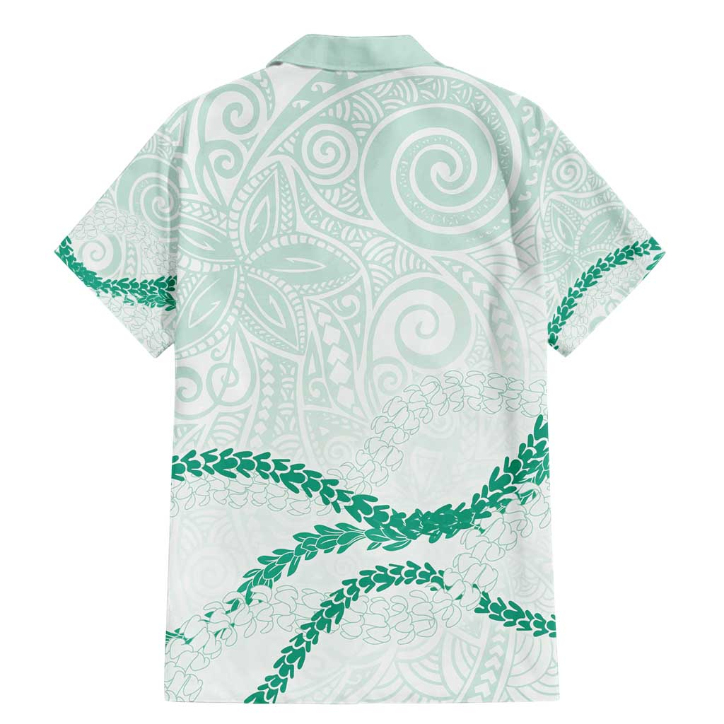 Aloha Lei Mikioi Family Matching Mermaid Dress and Hawaiian Shirt Sage Green Polynesian Tribal Tatau Pattern LT9 - Polynesian Pride