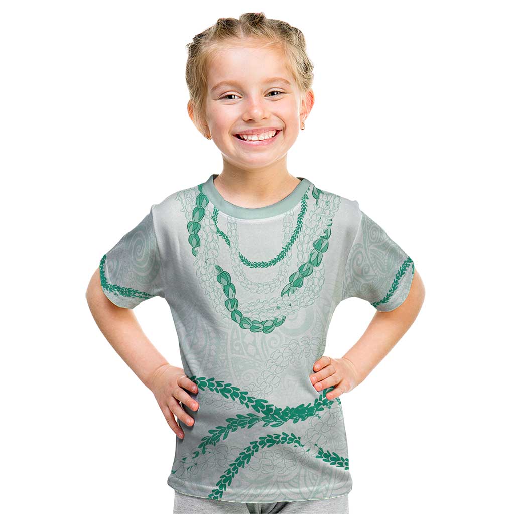 Aloha Lei Mikioi Kid T Shirt Sage Green Polynesian Tribal Tatau Pattern LT9 Green - Polynesian Pride