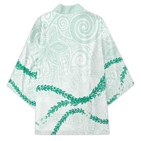 Aloha Lei Mikioi Kimono Sage Green Polynesian Tribal Tatau Pattern - Polynesian Pride