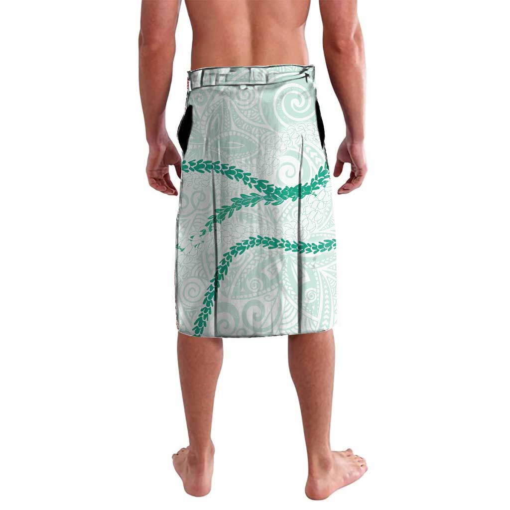 Aloha Lei Mikioi Lavalava Sage Green Polynesian Tribal Tatau Pattern