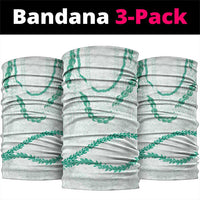 Aloha Lei Mikioi Neck Gaiter Sage Green Polynesian Tribal Tatau Pattern - Polynesian Pride