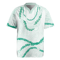 Aloha Lei Mikioi Rugby Jersey Sage Green Polynesian Tribal Tatau Pattern LT9 Green - Polynesian Pride