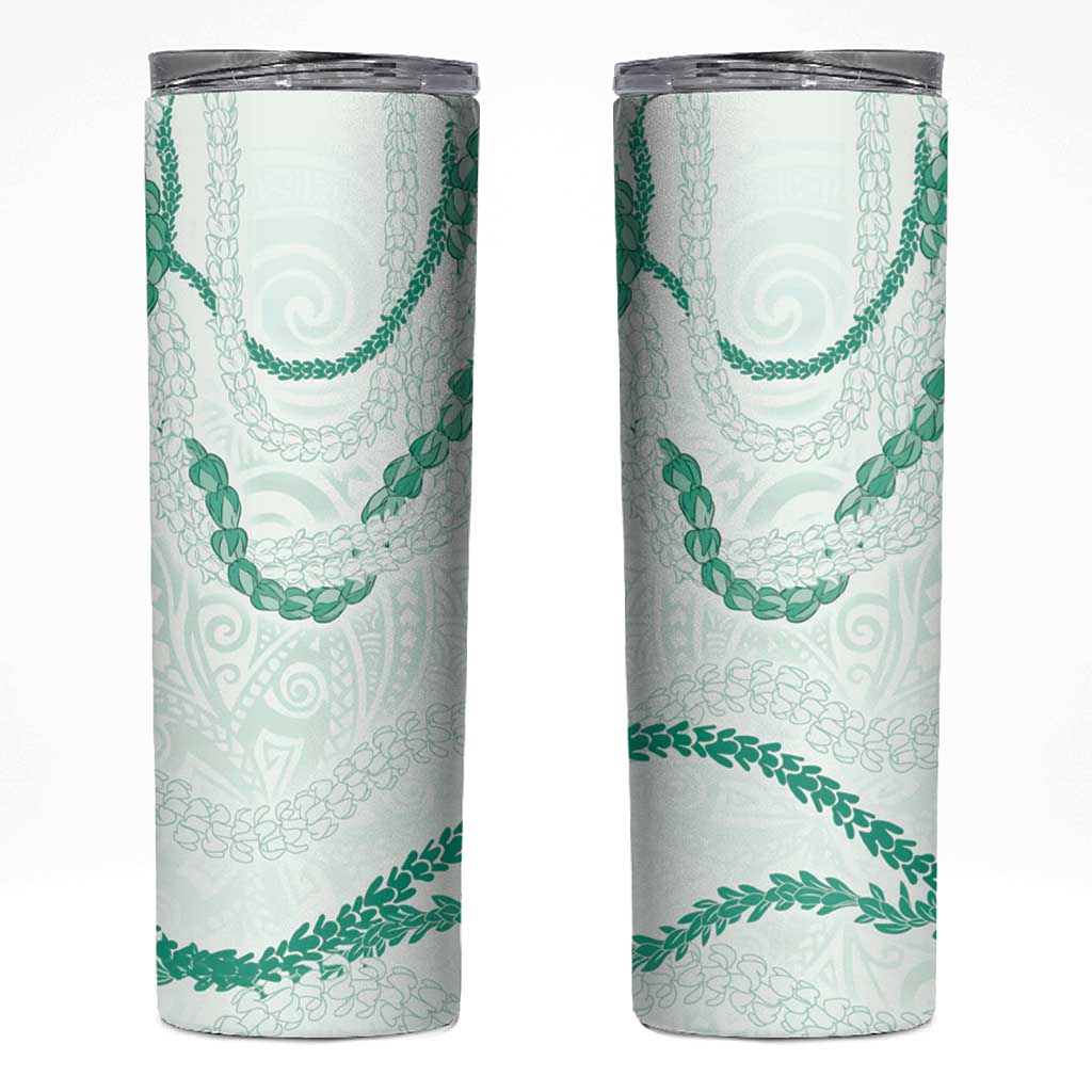 Aloha Lei Mikioi Skinny Tumbler Sage Green Polynesian Tribal Tatau Pattern LT9 Green - Polynesian Pride