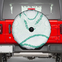 Aloha Lei Mikioi Spare Tire Cover Sage Green Polynesian Tribal Tatau Pattern