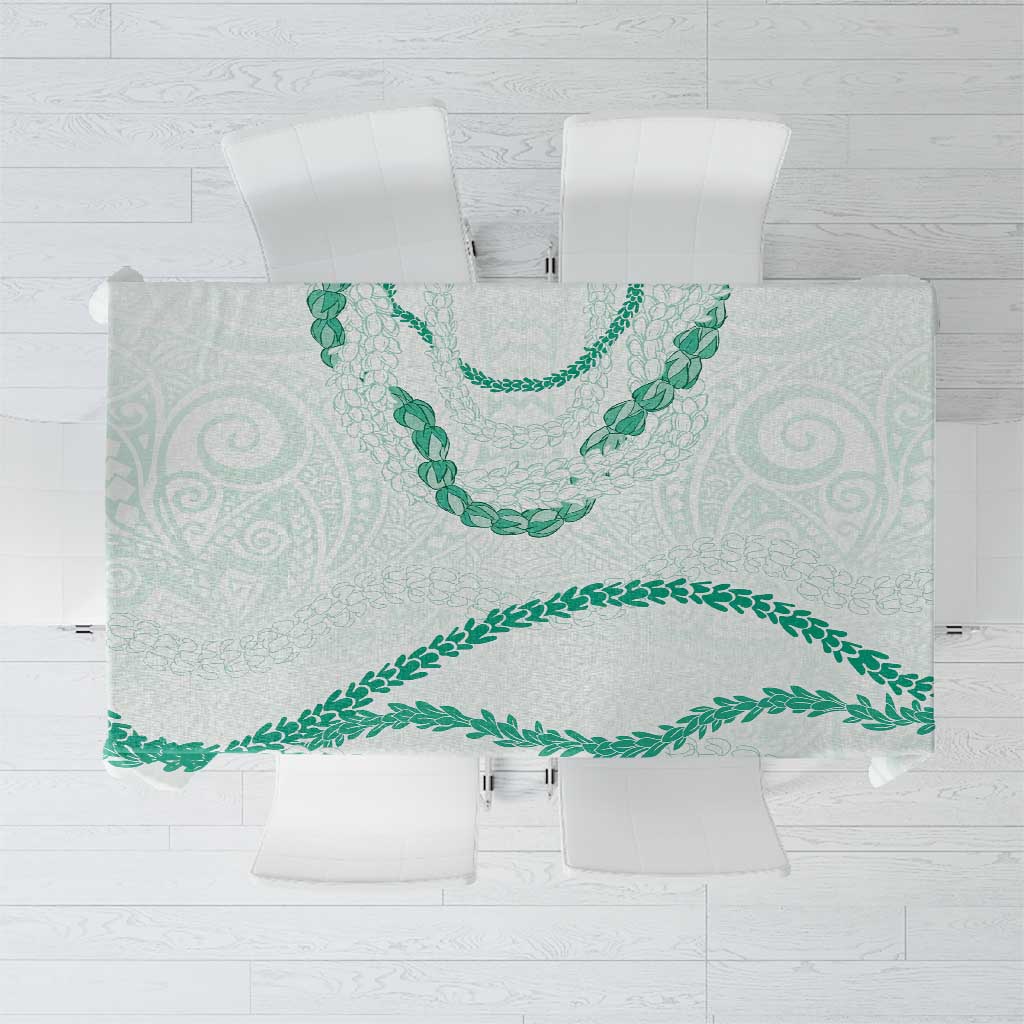 Aloha Lei Mikioi Tablecloth Sage Green Polynesian Tribal Tatau Pattern LT9 Green - Polynesian Pride